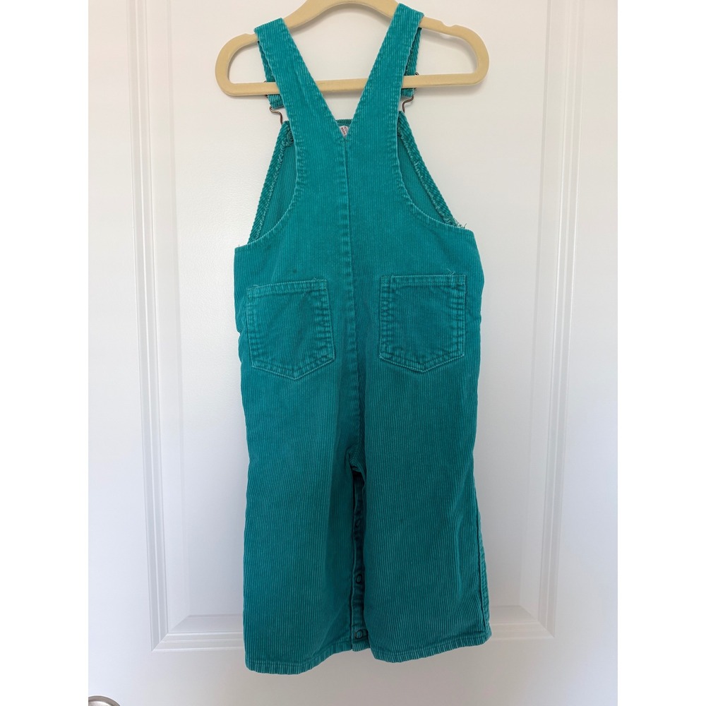 Vintage Montgomery Ward Teal Corduroy Overalls 18-24 Months 70s Retro Toddler - Picture 2 of 5